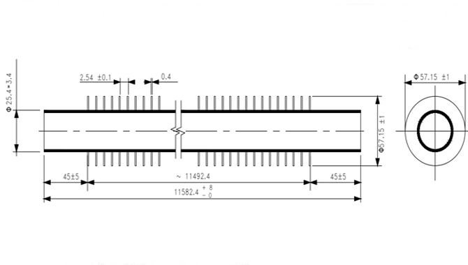 Customizable Embedded G Type Finned Tube Drawing