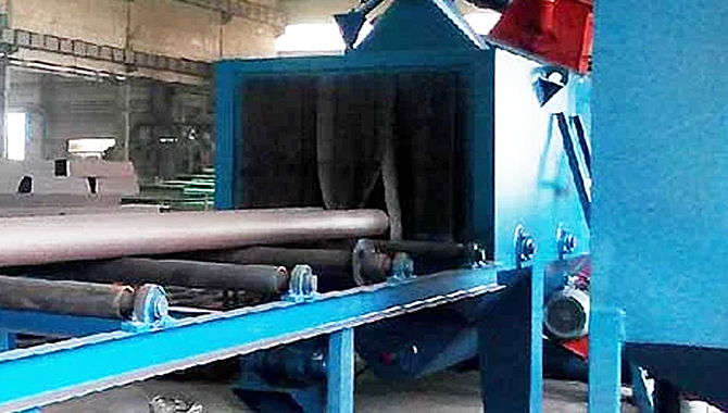 Steel pipe rust removal