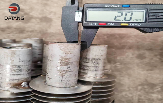 High frequency welded Helical finned tubes base tube wall thickness detection