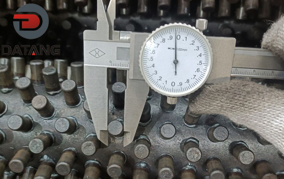 Studded Tube Stud Head Measurements