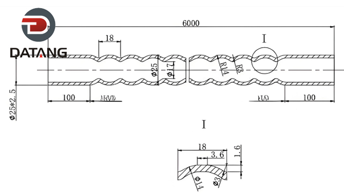Corrugated steel tube or enhanced surface tube