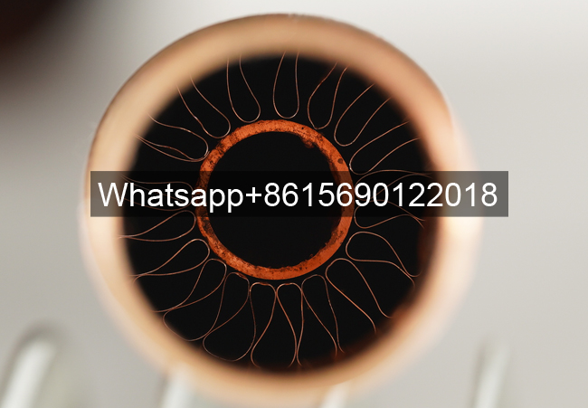 Intercooler Aftercooler Replacement Copper Tube Fold Inner Internally Fin Finned Tubes for Compressor Cooler