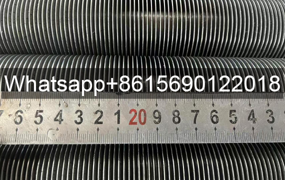 Laser welding tube finning for stronger pipes length measurement