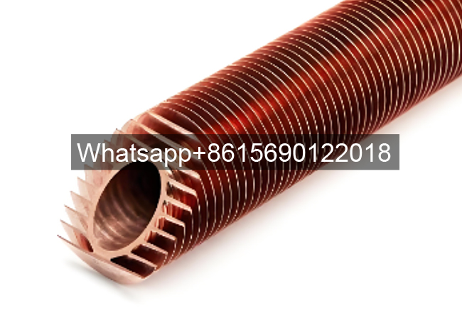 1 2 Copper Fin Tube Air Conditioning Evaporator Fin Tube Seamless C70600 (CuNi 90 10) Finned Tube