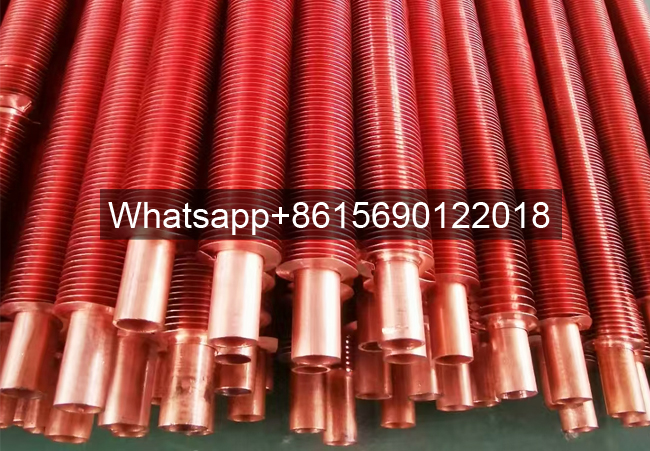 C70600 (CuNi 90 10) C12200 1 2 Inch Copper Spiral Fin Tube Condenser Copper Fin Tubing
