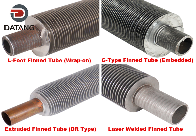 Comparison of different types of industrial finned tubes for heat exchangers