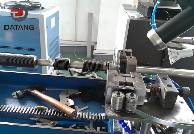 Datang Finned Tube engineer commissioning the laser welded finned tube machine at client site in Turkey Datang Finned Tube engineer commissioning the laser welded finned tube machine at client site in Turkey