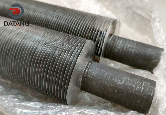 G-type embedded finned tube structure and groove detail