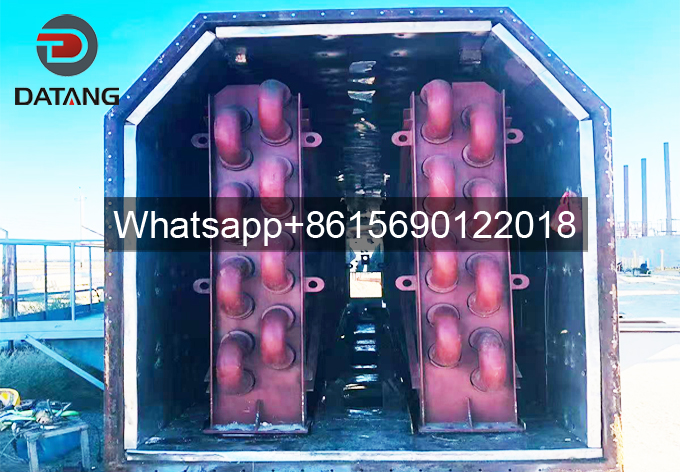 Securing and loading the finalized gas boiler heat exchanger into the container for export to Kazakhstan