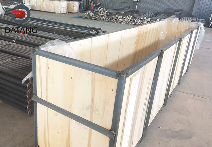 Heavy duty export wooden box packaging of heat exchanger tube bundle for Kazakhstan project