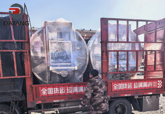 Industrial air cooler fans being shipped to a refinery in Iraq.