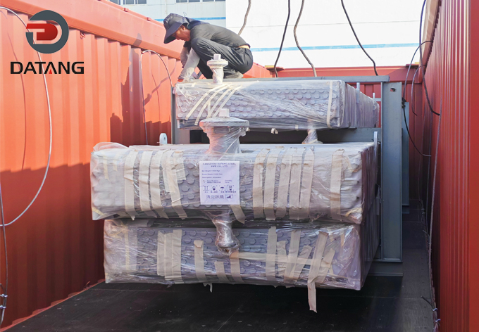 Loading industrial air cooler for shipment to Iraq refinery