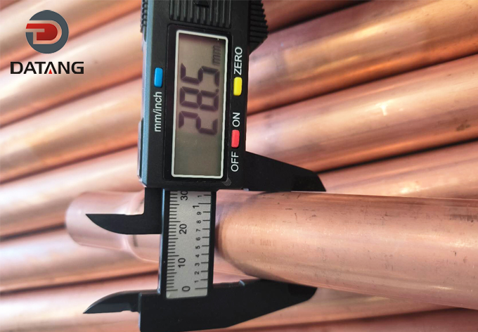 Outer diameter measurement of inner grooved copper tube for air compressor