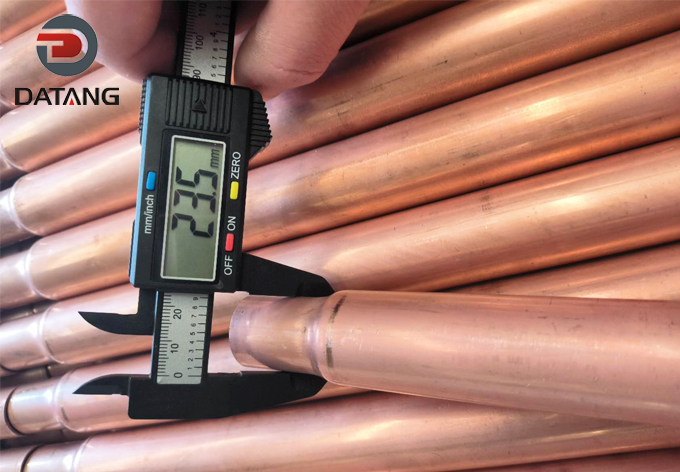 Precision measurement of 23.5mm swaged end OD for inner finned tube