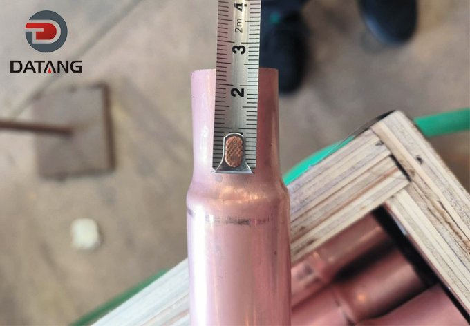swaged length check of inner finned copper tube for Ingersoll Rand air compressors
