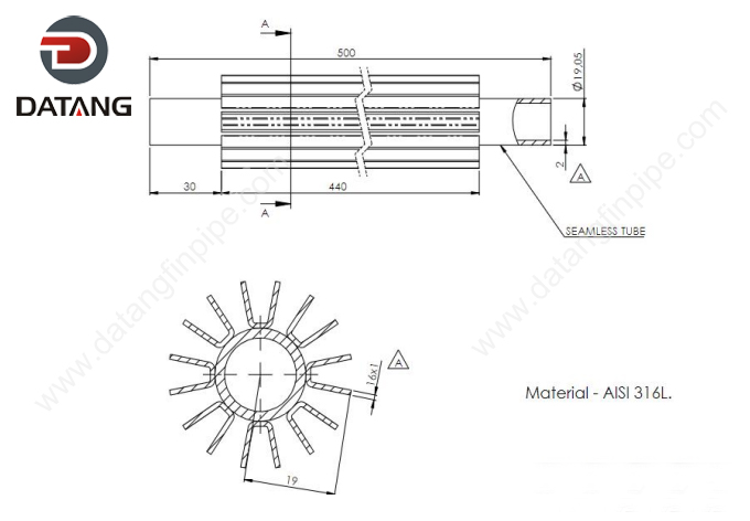 Custom AISI 316L Stainless Steel Longitudinal Fin Tubes Delivered to Israel by Datang