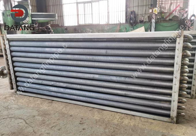 Industrial radiator fin tube bundle for oil refinery