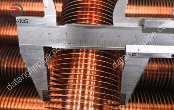 Extruded copper fin tube Fin outer diameter detection