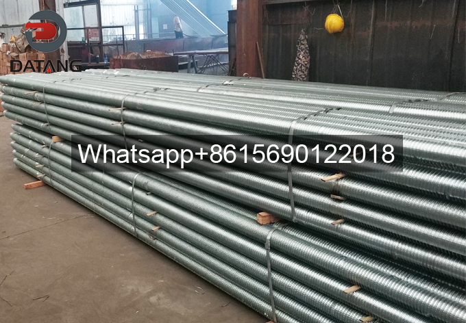 Hot dip Galvanised finned tubes for greenhouse heating