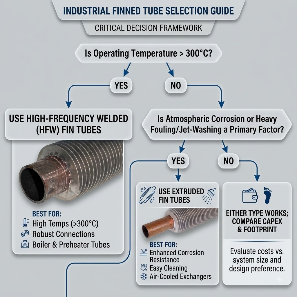 Industrial Finned Tubes Extruded Finned Tubes vs. High-Frequency Welded Finned Tubes