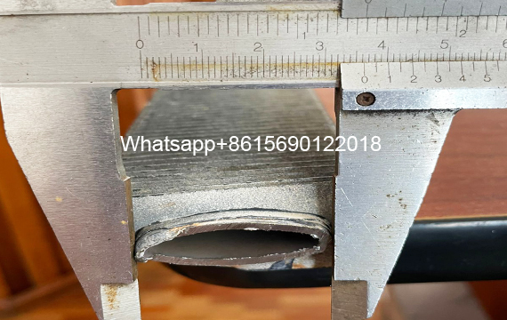 Measurement of the outer diameter 36mm of hot-dip galvanized elliptical finned tubes (elliptical tubes)
