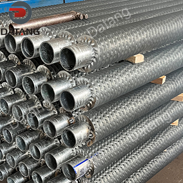 Tension wrapped galvanized finned tubes