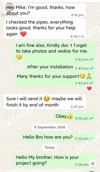 Feedback from greenhouse heating customers
