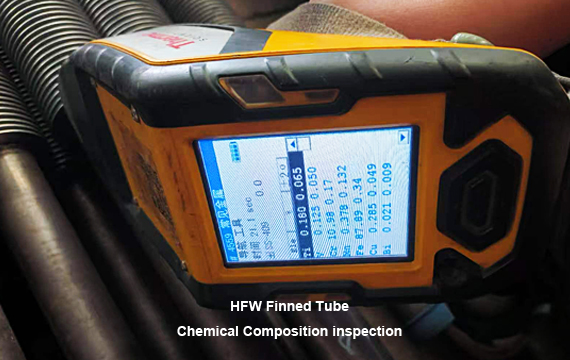 HFW Finned Tube Chemical Composition inspection